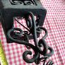 Vintage '60 wrought iron ceiling lamp removableTop Image 8