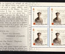2014 Guernsey Stories from the Great War (I) 54p Major George Le Page Commemorative Stamp Booklet Pane Mint Never Hinged (MNH)