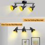 Spotlights Ceiling Lights Rotatable 3 Way Retro Kitchen Spot Light Fittings Black Spotbars 240V for Living Room, Incl. 3X 4W E14 LED Bulbs 2700K Image 6