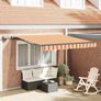 Retractable Awning Manual Yellow and orange 350 x 250 cm Fabric Image 2