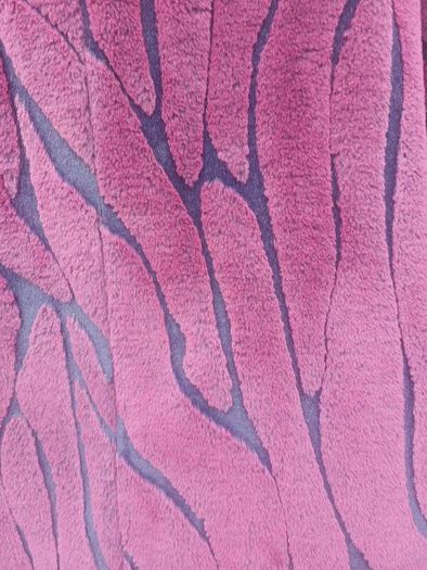 Burgundy and black faux fur coat (free post)