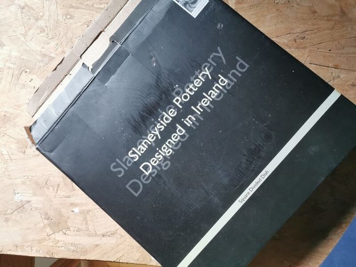 Unopened brand new Slaneyside pottery divided dish