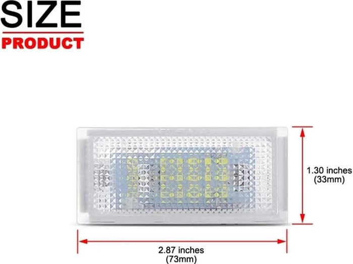 For BMW 3 Series E46 Sedan Touring Estate Compact White 2PCS Number Plate Lights License Plate Lamps CANBUS Car No Error