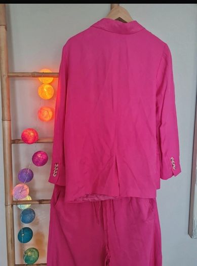 Fab Zara Cerise Pink Blazer & Trousers  Both Size Large UK 12