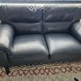 Leather Sofas - 3  + 2 seater, chair, footstool Image 6