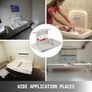 85 x 57 x 47 cm Horizontal Baby Changing Table Wall-mounted Baby Diaper Changing Station Vertical Fold Down Baby Changing Table Image 2