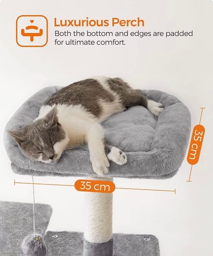 Cat Tree, Cat Condo with Hammock, 143 cm, Light Grey (FREE POSTAGE)