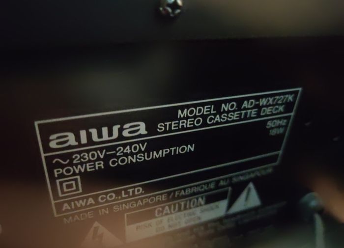 aiwa double cassette tape player for repair or parts.