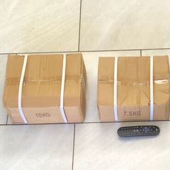 brand new 2x10kg, 2x7.5 hex dumbbells