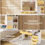 LED Dressing Table with Mirror and Light with LED Lighting with Sockets (AC, USB & Type-C), 5 Drawers, 7 Open Storage Spaces with Jewellery Hooks Image 4