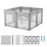 Baby Playpen, 1200 x 1200mm Foldable Toddlers Playpen, Indoor/Outdoor Baby Fence Play Yard with Zippered Door & Soft Breathable Mesh, No-Gap Toddlers Activity Center for 6 - 24 Months Babies Image 5