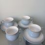 Denby 4 cups 3 saucers and 1 unstamped matching side plate Image 2