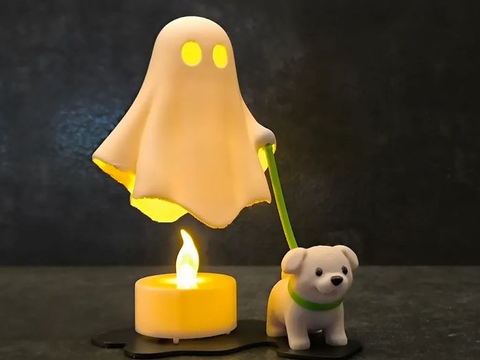 Ghost with dog table lamp perfect for Halloween Decoration