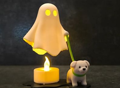 Ghost with dog table lamp perfect for Halloween Decoration