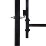 Fence Gate Single Door with Spike Top Steel 1x1.5 m Black Image 3