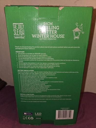 Christmas Swirling Glitter Winter House