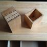 Solid Wood Butcher Block Kitchen Cabinet on casters Image 4