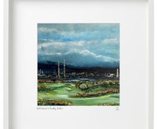 Poolbeg and Bull Island Golf Course, Large Framed Print by Helen Mathews