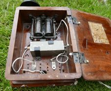 Antiques  Oak Telephone Box, Bell Set