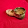 Staffordshire Style Porcelain Boot Vase - Green with Roses ,  Decor or Cactus Planter Image 3