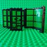 Used Lego LEGO Black Police Station City Panels with Translucent Green Glass Image 3