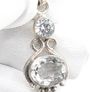 White Quartz And Cubic Zirconia Sterling Silver Pendant Image 7