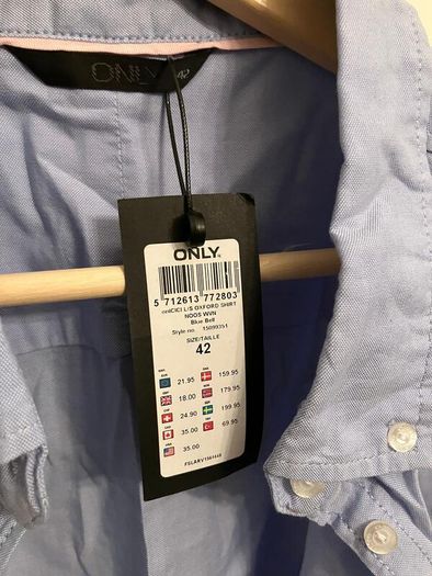 ONLY Cici Oxford Blue Shirt (Women's size 42)