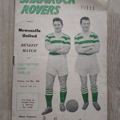 Shamrock Rovers 1960 Newcastle United Benefit Match Ireland Football