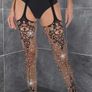 Sexy stretchy fishnet stockings with shiny pieces Image 2