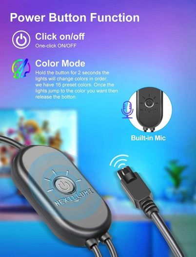 6M LED Strip Lights with Remote Music Sync LED Lights for Bedroom Color Changing SMD5050 RGB LED Strips for Desk, Dorm, Under The Cabinet, TVs, Rooms (6M 44 Keys Remote+ Mic Control)