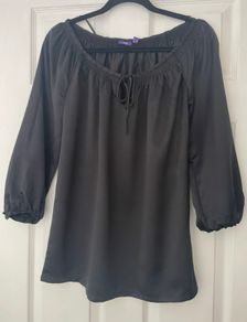 Mexx- Scoop Neck Black Top -Size 12