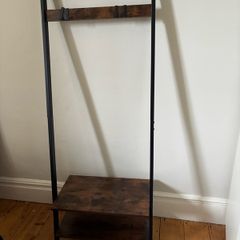 Industrial Leaning Hall Tree / Coat Rack with Shoe Storage (VASAGLE)