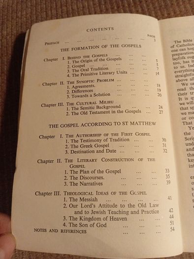 1960 The Gospels Part I Formation of the Gospels, the Gospel of St. Matthew Religious. Vintage.
