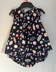 Country Road Navy baby girls tunic & bloomers Sz 12-18 mths EUC