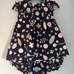 Country Road Navy baby girls tunic & bloomers Sz 12-18 mths EUC