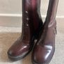 All saints burgundy boots Image 2