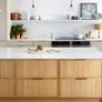 light oak slab kitchen doors Image 6