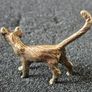 3 brass cats,. Solid brass. Image 8