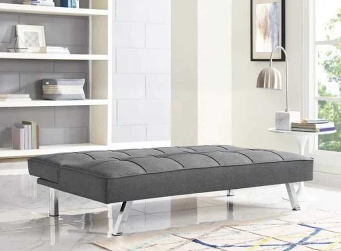 Dark grey fabric Folding 3 Seater Sofa 180cm