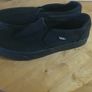 Vans Classic Slip-On All Black Canvas Skate Shoes Women's Size UK \ Ire 5 Euro 38 Image 8