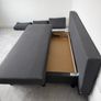 Dark grey sofa bed with storage Image 2