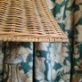 Vintage wicker & bamboo lamp Image 2