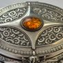 A silver-plated jewelry box from Poland, with the hallmark 1738. Image 7