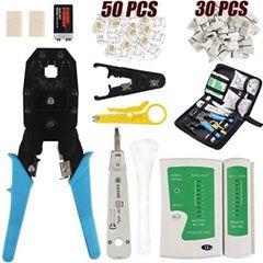 Network Tool Kit RJ11 CAT5 CAT6 Crimping Tools Network LAN Cable Tester Repair Computer Maintenance Ethernet Tool Kit Wire Stripper Tool (FREE POSTAGE)