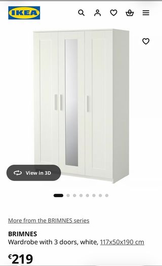 Ikea 3 door wardrobe