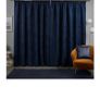 Blackout Herringbone Pencil Pleat Curtains - Navy Image 5
