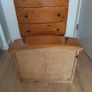 beautiful vintage solid wooden tall boy chest of drawers Image 6