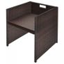5 Piece Outdoor Dining Set with Cushions Poly Rattan Brown Image 8