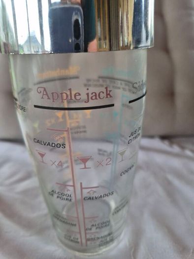 Vintage Arcoroc glass cocktail shaker