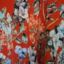 Ladies Red Floral Dress Image 2